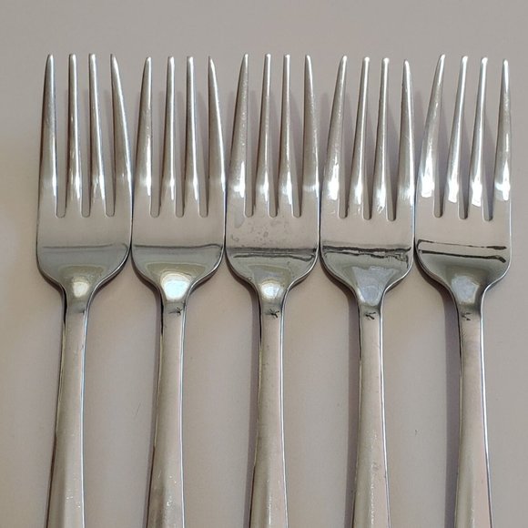 Pfaltzgraff Courtland Salad Fork set of 5 stainless 6 3/4" - Picture 5 of 7